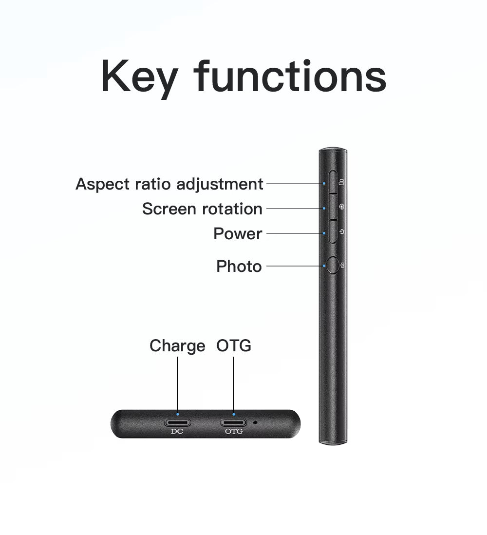 Magnetic Wireless Phone Vlog Selfie Monitor Screen