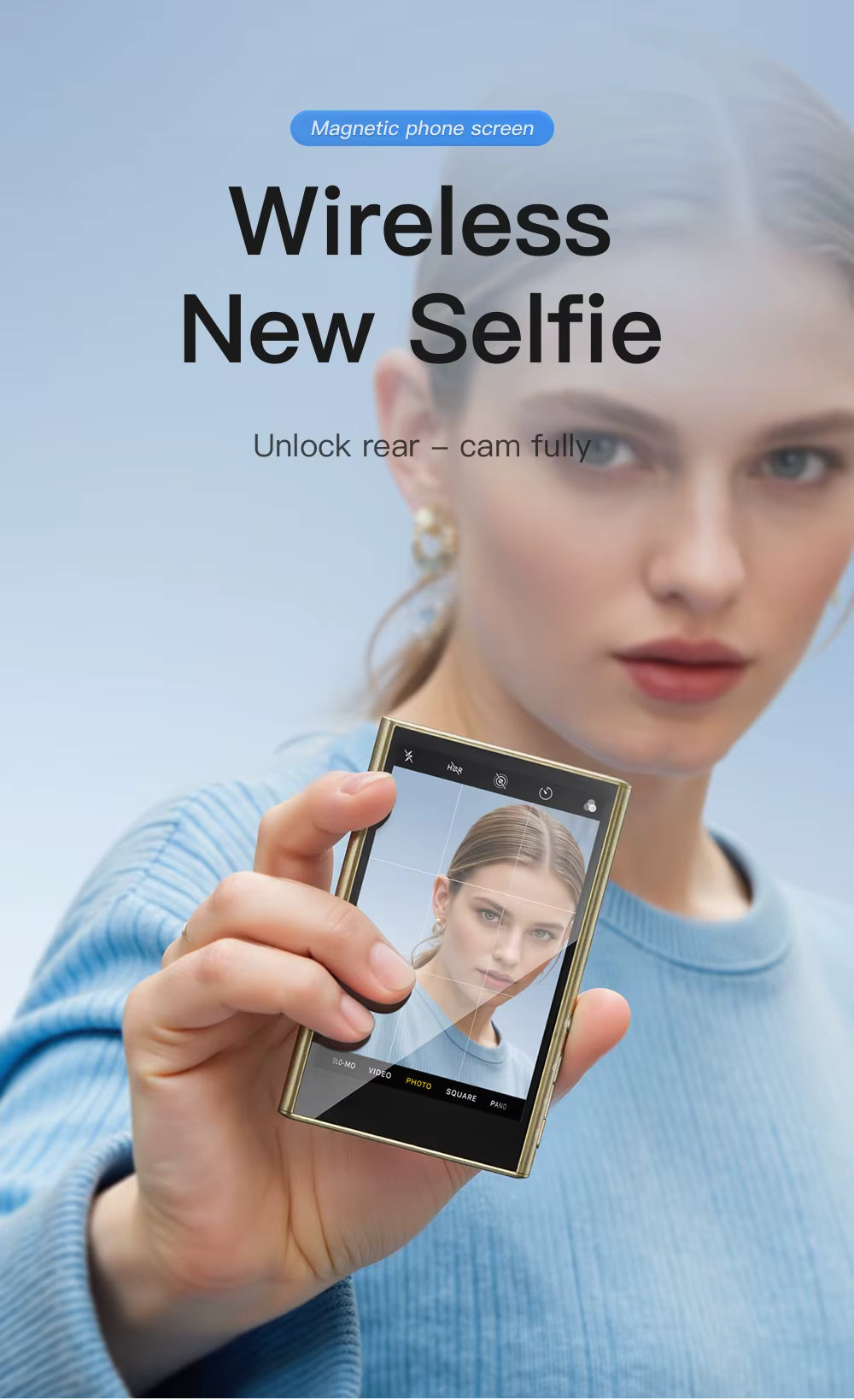 Magnetic Wireless Phone Vlog Selfie Monitor Screen