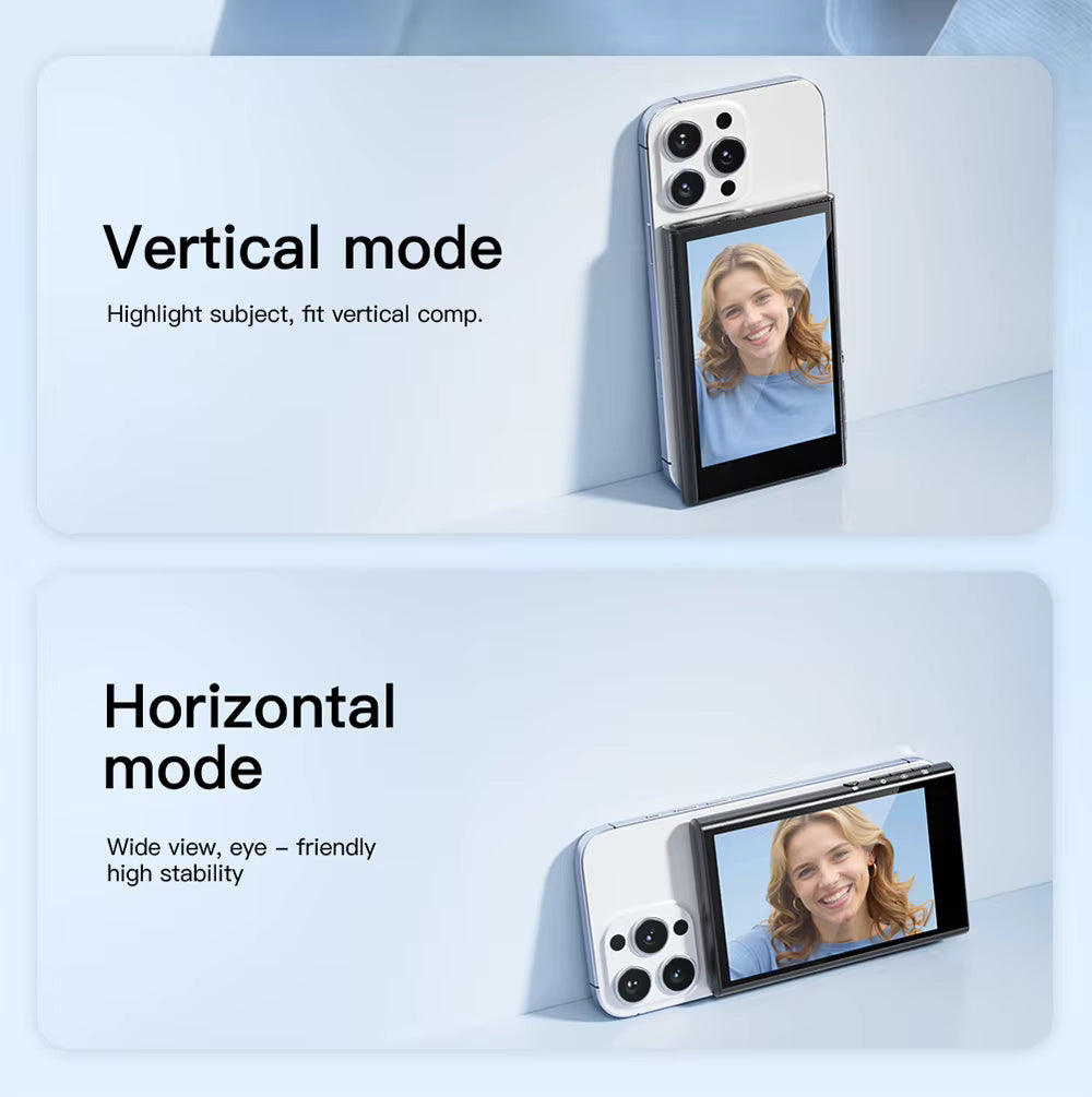 Magnetic Wireless Phone Vlog Selfie Monitor Screen