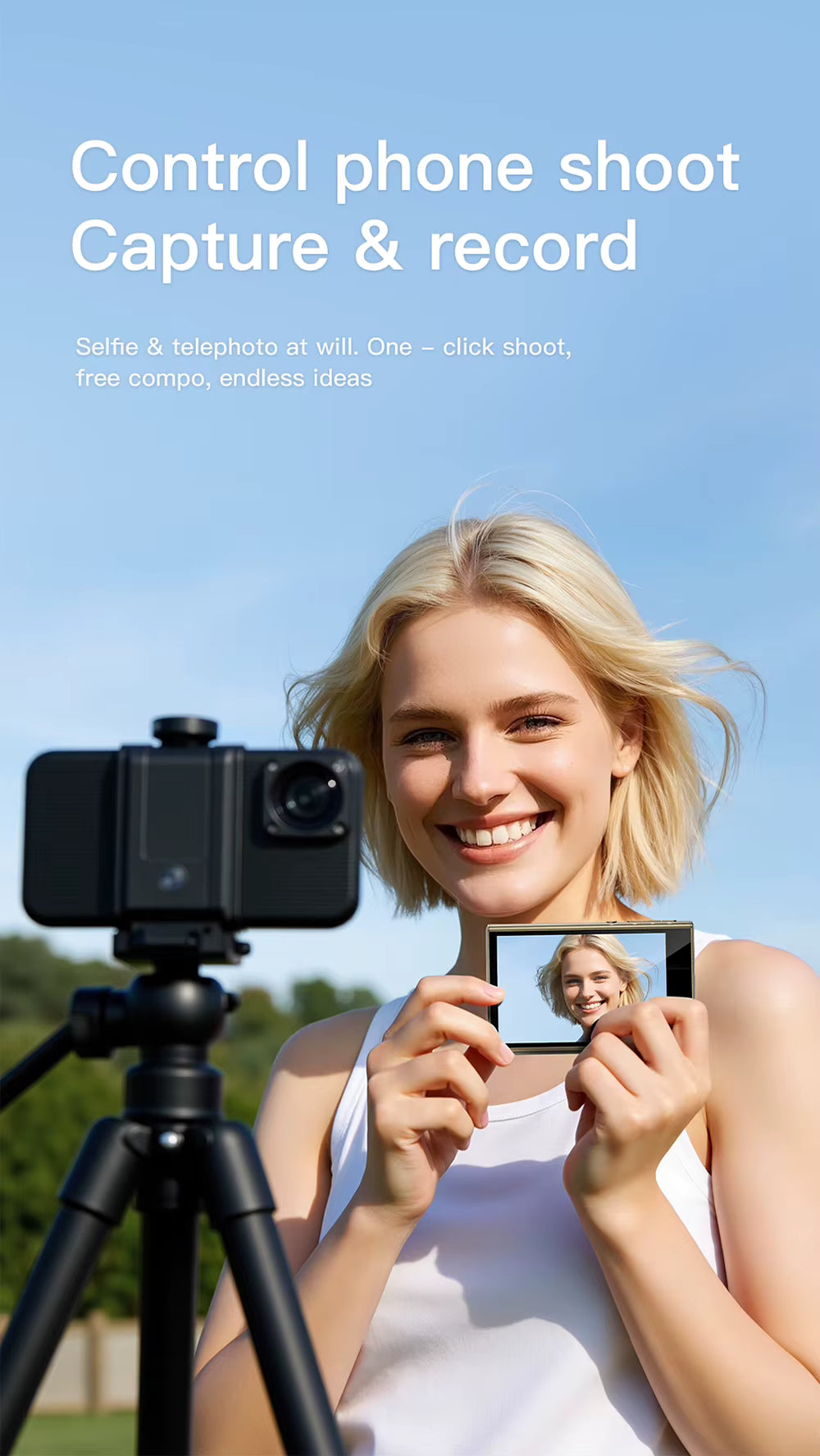 Magnetic Wireless Phone Vlog Selfie Monitor Screen